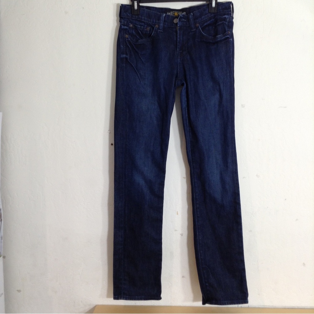 Lucky Brand Jeans Stark Sweet N Straight Waist 28 Dark Wash Blue Denim Jeans